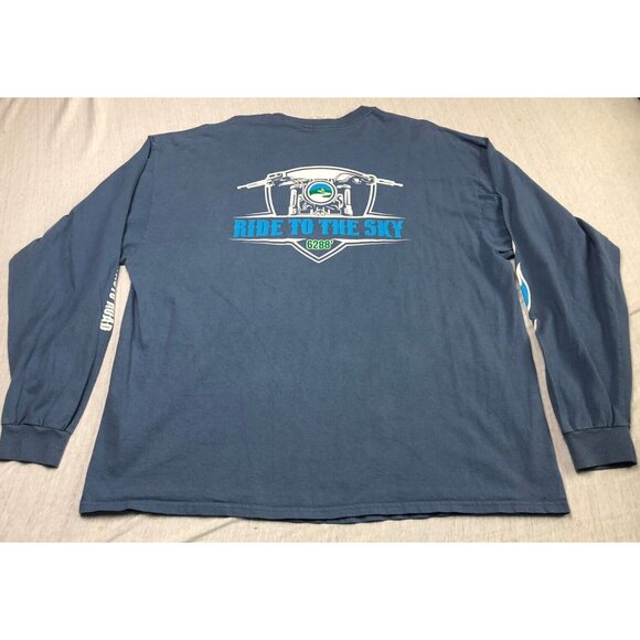 Gildan Ultra Cotton MT. Washington Auto Road 2018 Graphic Logo Blue Size 2XL - Picture 6 of 8